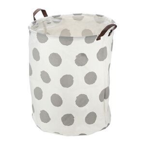 1 Pc 60L Foldable Cylindrical Laundry Basket for Laundry Room Gray